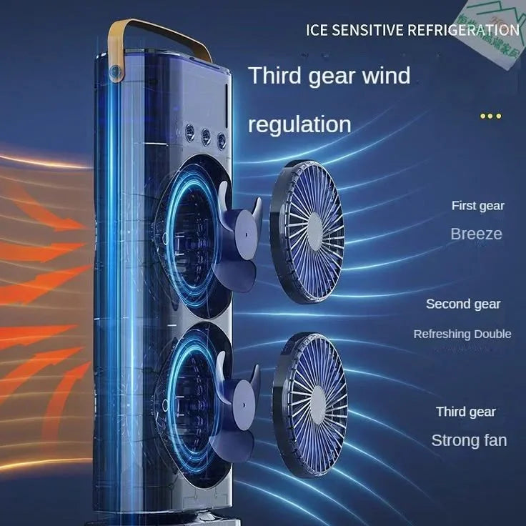 Double-Head Portable Mist Fan: Your Personal Mini AC for 2026