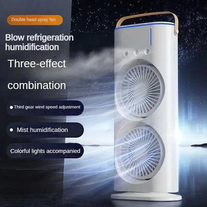 Double-Head Portable Mist Fan: Your Personal Mini AC for 2026