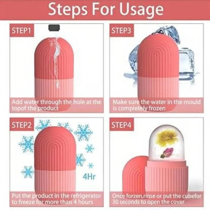 Ice Roller for Face- Pack of 3 | Reduces Puffiness, Shrinks Pores & Gives Glowing Skin